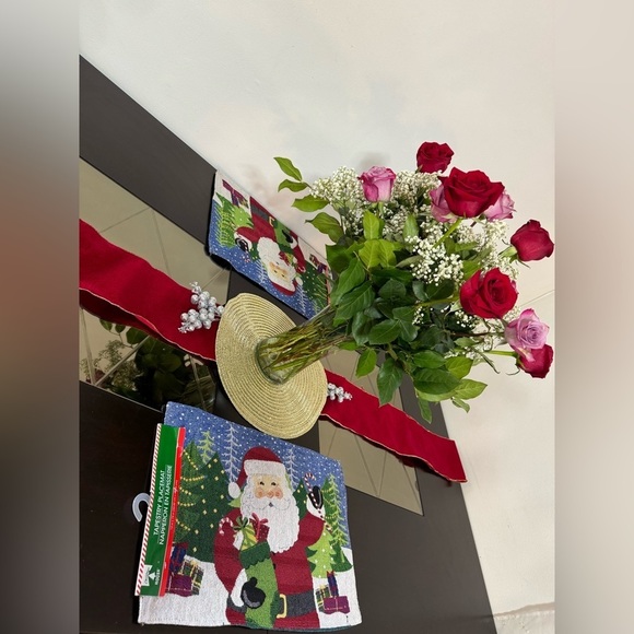 (NWT) Vintage BRAND NEW Set of 3 Christmas placemats + Mini Decor Christmas Tree - Picture 5 of 5